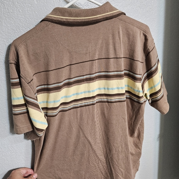 Brown Striped Shirt XL - Picture 2 of 4